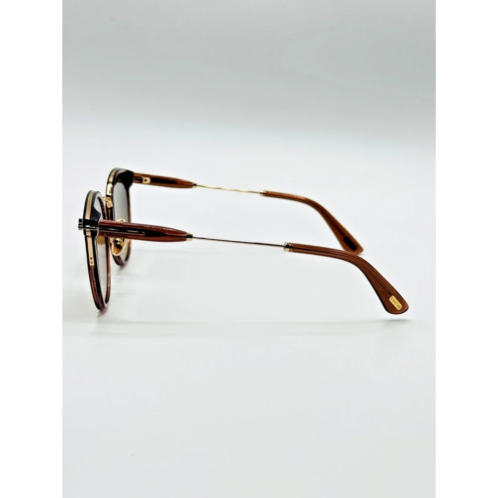 Tom Ford Sunglasses TF1244-K 45F Brown Round Brown Gradient Lens 54mm Asian Fit